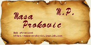 Maša Proković vizit kartica